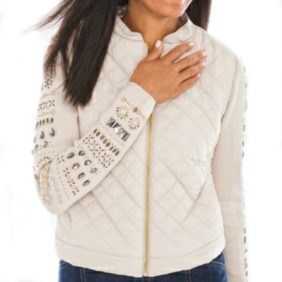 Chico's Jackets & Blazers - Chico's Avi Embellished Sleeve Jacket Sz Small